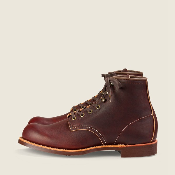 Botas Red Wing Heritage Hombre Marrom Oscuro - Blacksmith - 6-Inch Oil-Slick Cuero - 164-IJKZVD